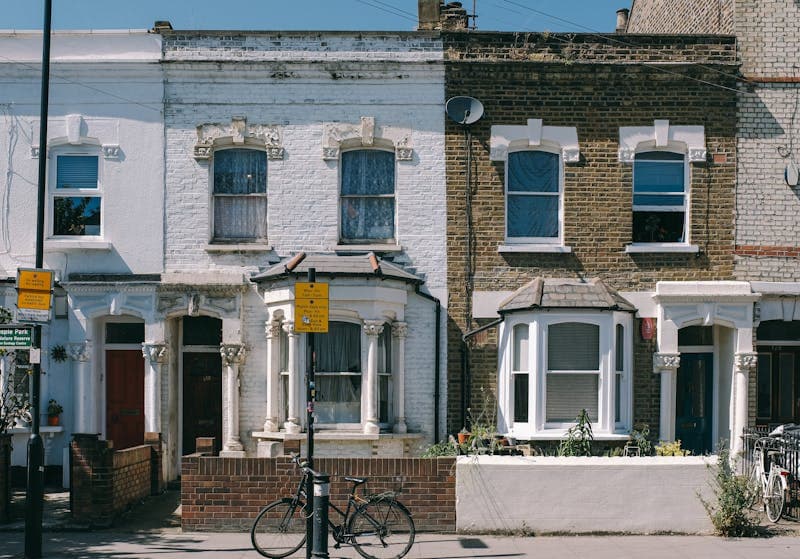 London Victorian terraced street