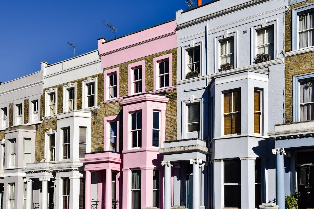Colourful Notting Hill houses