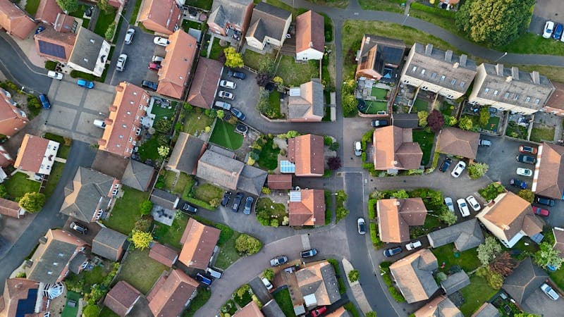 UK residential estate from above